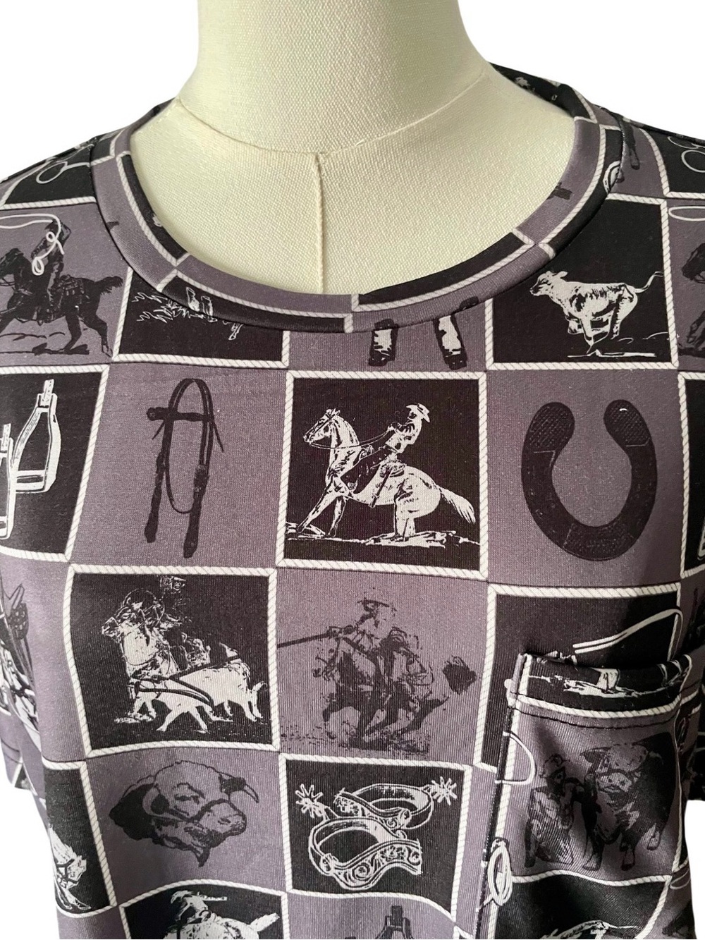 2 Fly Co Western Rodeo Graphic Cropped Tee Top L/XL NWT - Picture 3 of 14